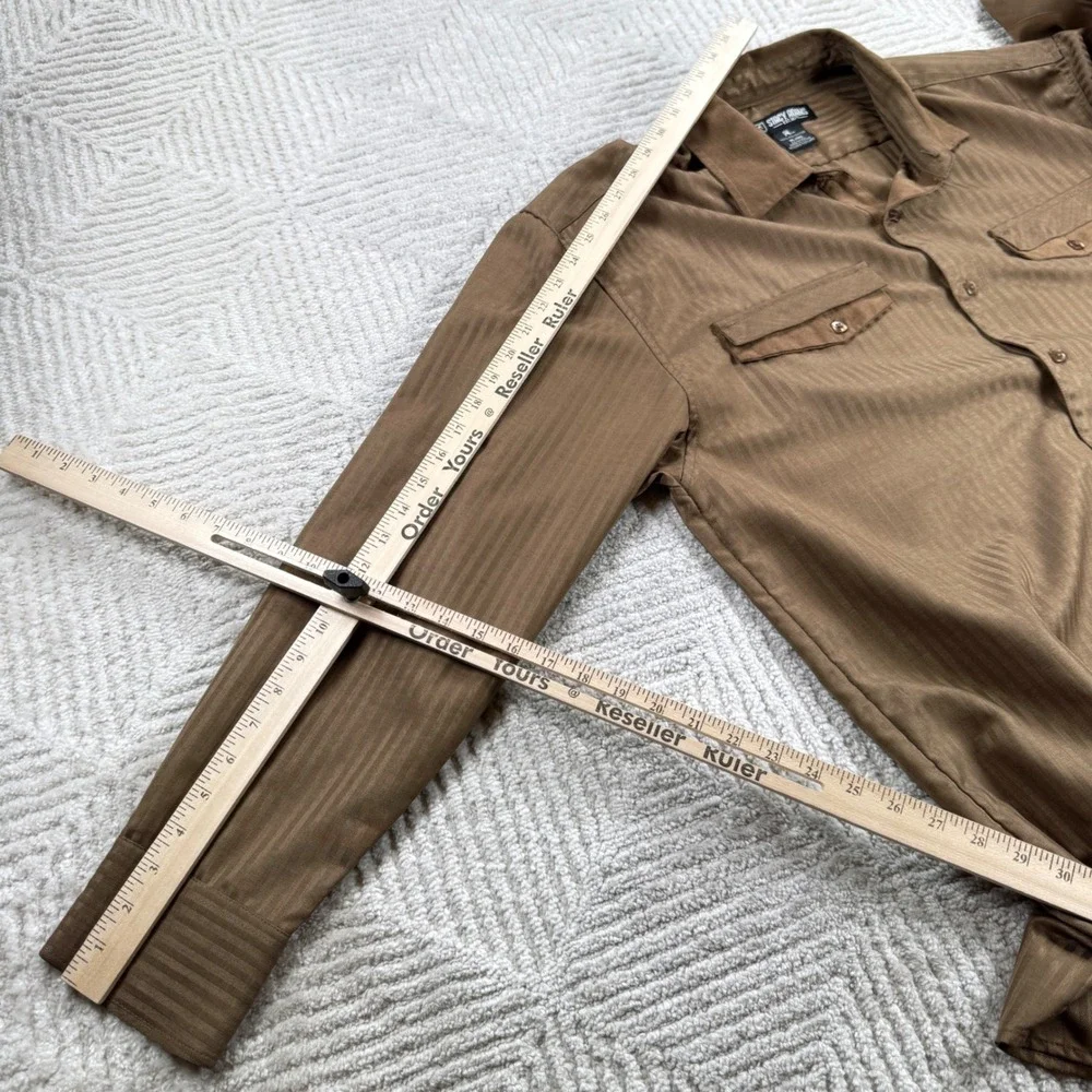 Stacy Adams Walking Suit Mens XL 40 Tan Herringbone Suede Elbow Patch 2pc Set